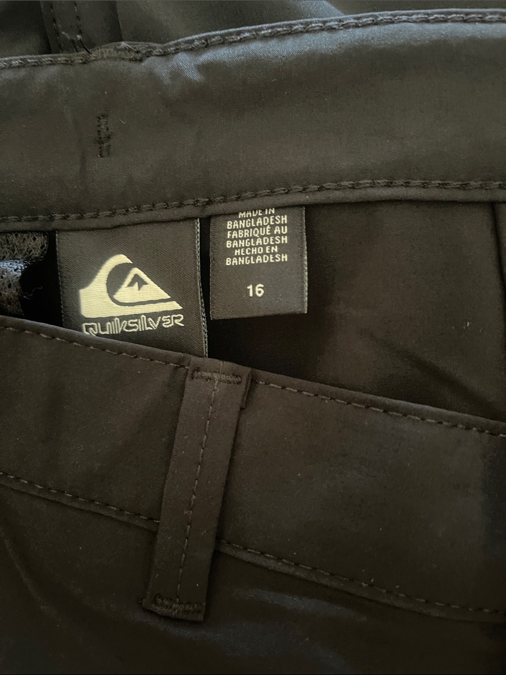Bundle of 2 Quiksilver Black Kids Shorts - with adjustable waist - Picture 3 of 5